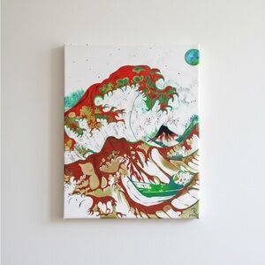 11x14 My Metal Abstract Wave Art Painting